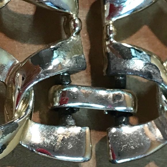 SIGNED Vintage Coro Gold Tone Wide Link Bracelet - Picture 7 of 8